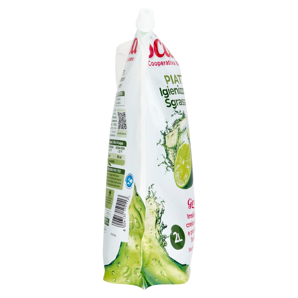 Scala Piatti Igienizzante Sgrassante Limone ecoricarica 2L